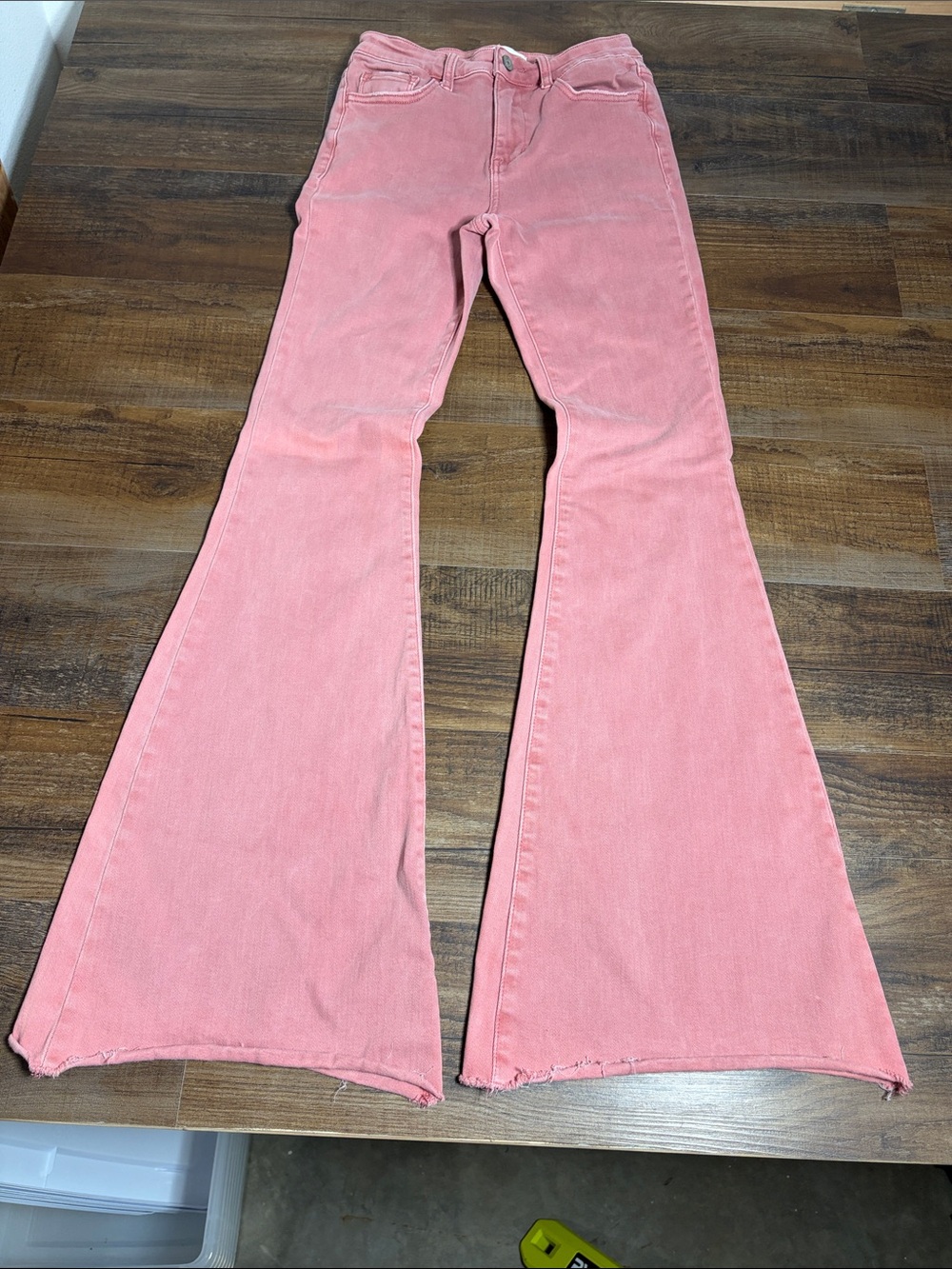 High-Rise Pink Flare Jeans for Women
